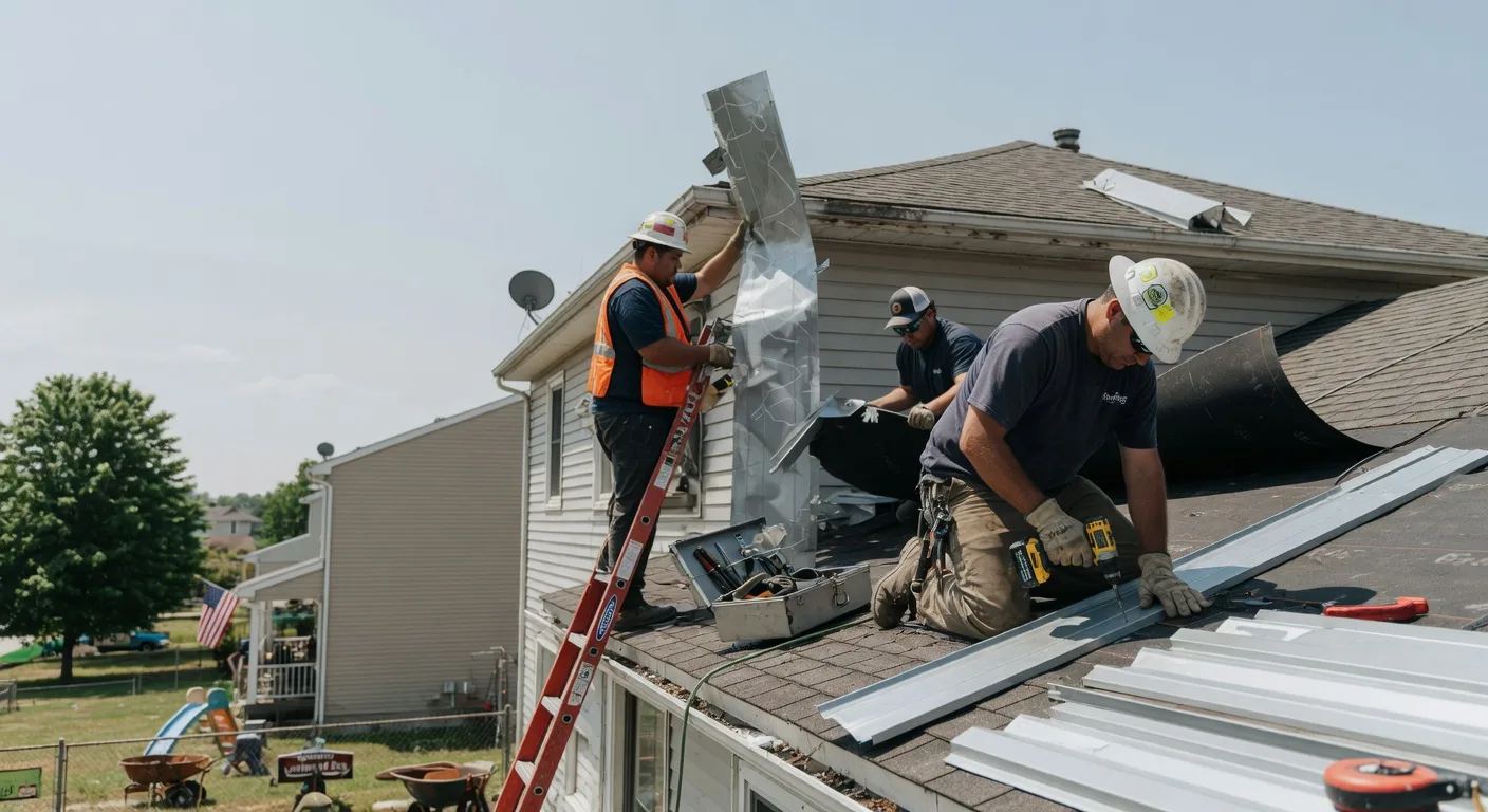 Storm Damage Metal Roof Repair in Brooksville, KY